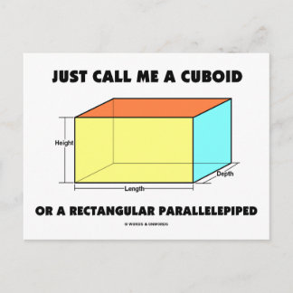Nennen Sie mich einfach Cuboid oder rechteckig par Postkarte