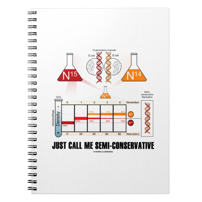 Nennen Sie mich einfach Semi-konservative DNA-Repl Notizblock (Vorderseite)