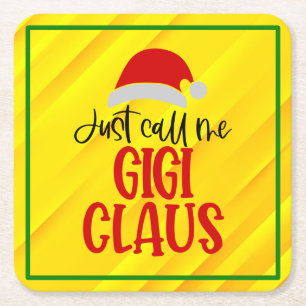 Nennen Sie mich Gigi Claus-56374 Rechteckiger Pappuntersetzer