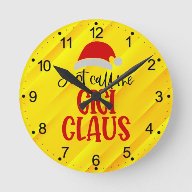 Nennen Sie mich Gigi Claus-56374 Runde Wanduhr (Vorderseite)