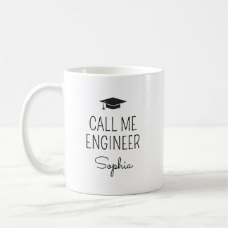Nennen Sie mich Ingenieur Personalisierter Name Kaffeetasse