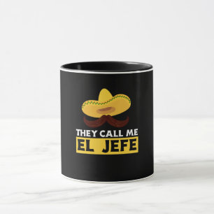 Nennen Sie mich Jefe Funny Mexicanischer Koch Cook Tasse