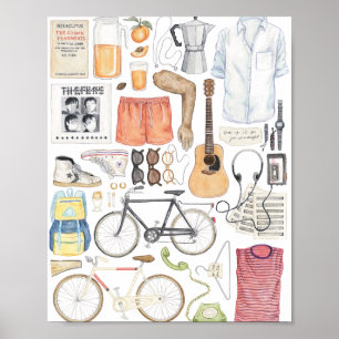 Nennen Sie mich nach Ihrem Namen Minimal Illustrat Poster