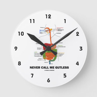 Nennen Sie mich nie Gutless Digestive System Spaß Runde Wanduhr