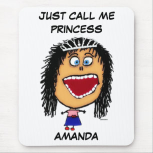 Nennen Sie mich Princess Girl Cartoon Mousepad