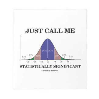 Nennen Sie mir einfach eine statistisch signifikan Notizblock
