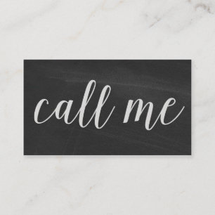 Nennen Sie mir moderne Chalkboard-Visitenkarten Visitenkarte