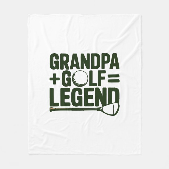 Nennen Sie mir Opa, gucken Sie mir Golf. Fleecedecke (Vorderseite)