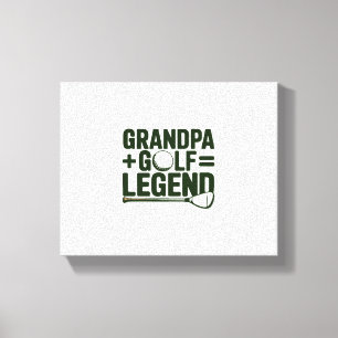 Nennen Sie mir Opa, gucken Sie mir Golf. Leinwanddruck