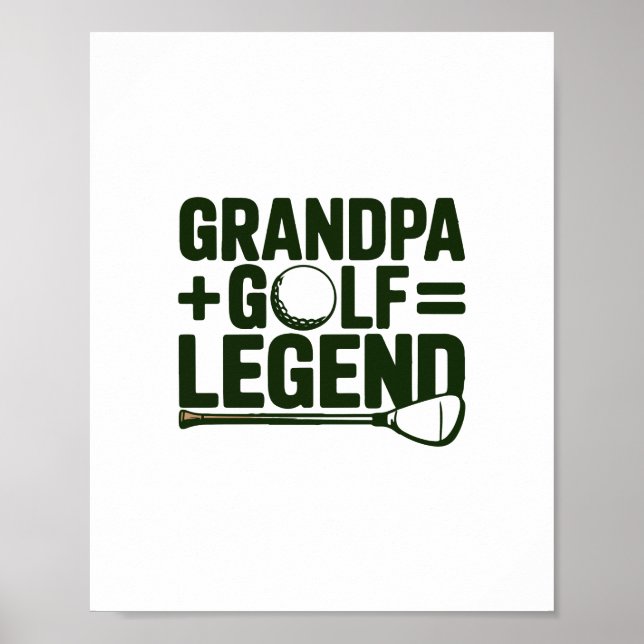 Nennen Sie mir Opa, gucken Sie mir Golf. Poster (Vorne)