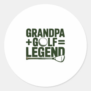 Nennen Sie mir Opa, gucken Sie mir Golf. Runder Aufkleber
