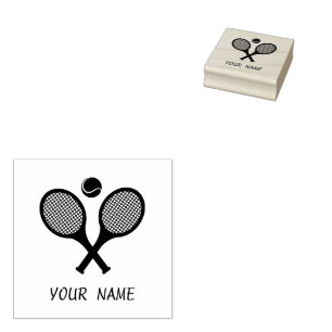 Nennen Sie Tennis Personalisiert Gummistempel