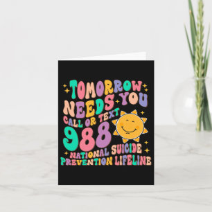 Nennen Sie Text 988 National Suicide Preventio Karte