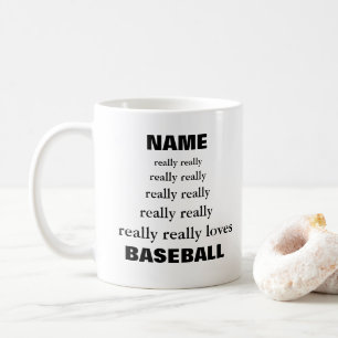 Nennen Sie wirklich wirklich Lieben Baseball Kaffeetasse