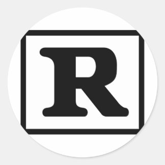 Nennwert R Runder Aufkleber