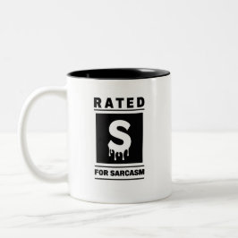 Nennwert "S" für Sarkasmus Zweifarbige Tasse