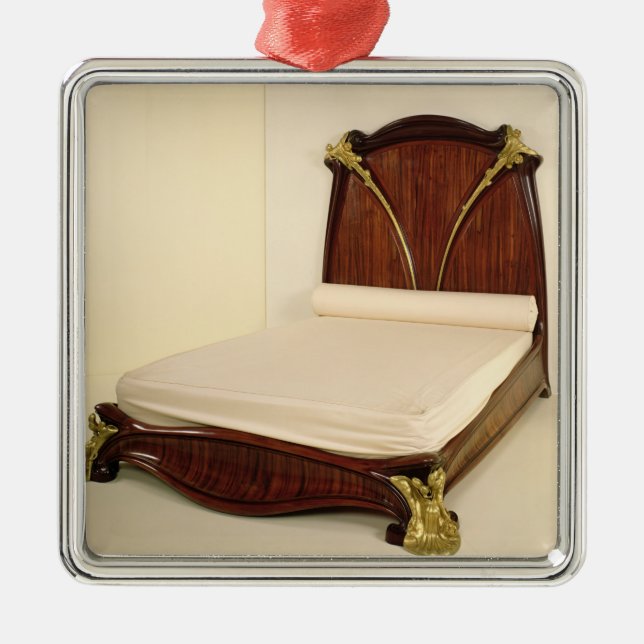 Nenuphar Bett, 1905-09 Silbernes Ornament (Vorne)