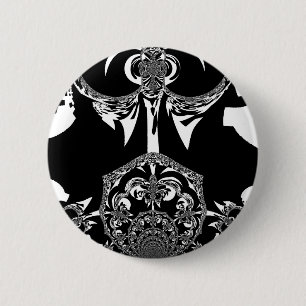 Neo-Barock Noir Abstract Minimalist Designer Blac Button