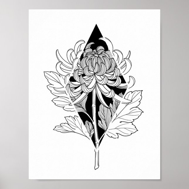 Neo Botanical Chrysanthemum Poster (Vorne)
