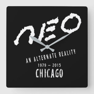 Neo Chicago - Square Clock Quadratische Wanduhr