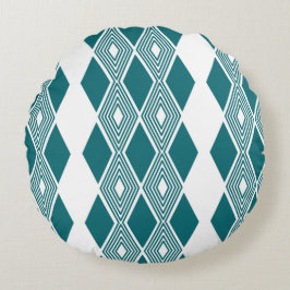 Neo-Deco-Diamantgitter-Rundakzentkissen Rundes Kissen