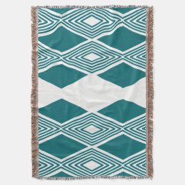 Neo-Deco-Diamantgitter-Teal-Wurfdecke Decke