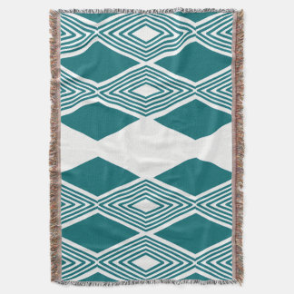 Neo-Deco-Diamantgitter-Teal-Wurfdecke Decke