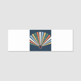 Neo Deco Fan grafisches Namensschild