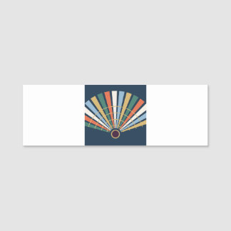 Neo Deco Fan grafisches Namensschild