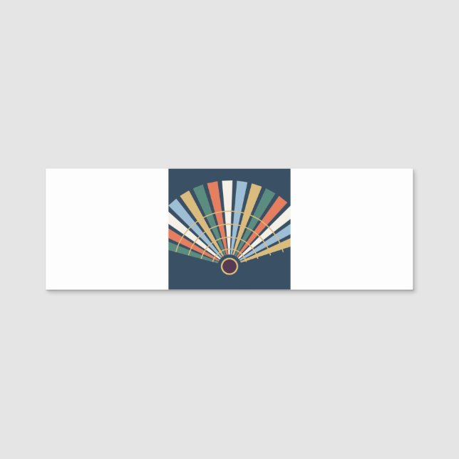Neo Deco Fan grafisches Namensschild (Vorderseite)
