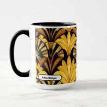 Neo Deco Gold Geometric Abstract Pattern