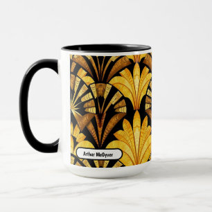 Neo Deco Gold Geometrisches Abstraktes Muster Tasse