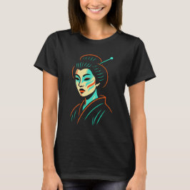 Neo Geisha Glow: Tradition Reimagined T-Shirt