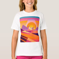 NEO GEO SUNSET LANDSCAPE