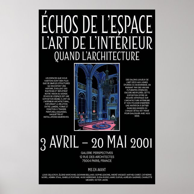 Neo-Gothic Interior Art Print 2001 French Gallery Poster (Vorne)