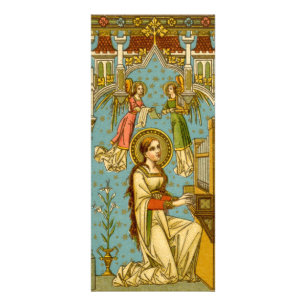 Neo-Gotische Hl. Cäcilia von Rom (BNG 02) Werbekarte