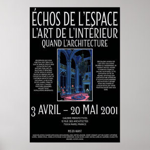 Neo-Gotischer Innendruck 2001 Französische Galerie Poster