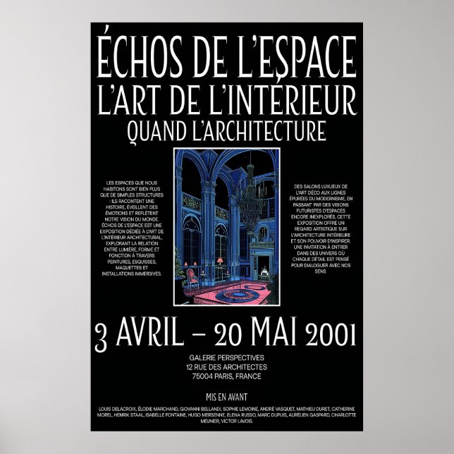 Neo-Gotischer Innendruck 2001 French Gallery Poster (Vorne)