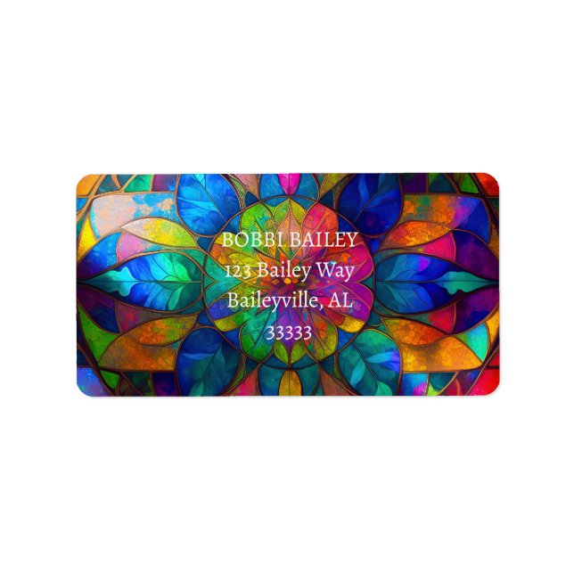 NEO Hartglas Adressaufkleber (Vorne)