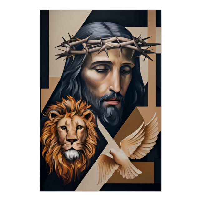 Neo-Kubistische Elegance: Eine Hommage an Britto Poster (Vorderseite)