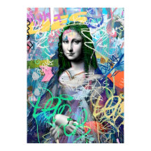 Neo Lisa Graffiti Print Alternative Art
