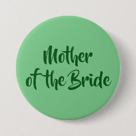Neo Mint Green Mother of the Bride Wedding Button