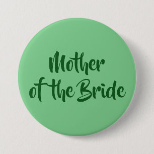 Neo Mint Green Mother of the Bride Wedding Button
