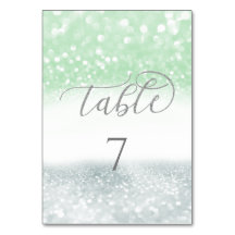 Neo mint silber-chic glittery trendy Kalligraphie