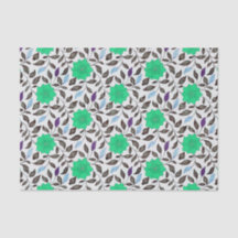 Neo Mint Vintage China Poppy Blumenmuster Muster