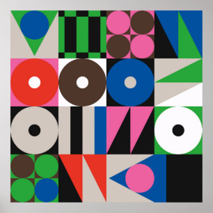 Neo Modernism Kunstwerk aus abstrakt g Poster