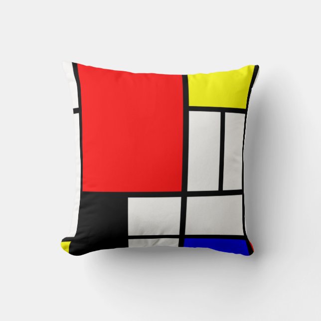 Neo-plasticism Mondrian Art 3 modern Kissen (Vorderseite)