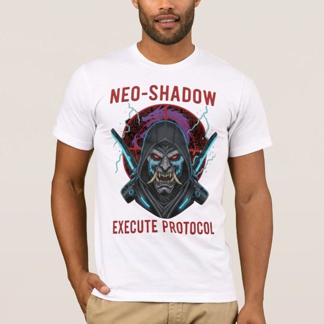 Neo-Shadow Execute Protocol T-Shirt - Cyberpunk (Vorderseite)