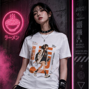 Neo Tokyo Files 002 -Retro Anime Musik Techwear Tri-Blend Shirt