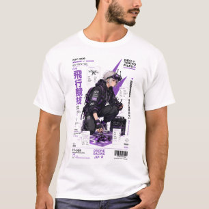 Neo Tokyo Files 009 – Cyberpunk-FPV-Anime-Techwear T-Shirt